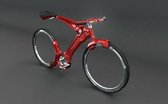 红色概念自行车_产品设计_懒人图库_图片 #采集大赛